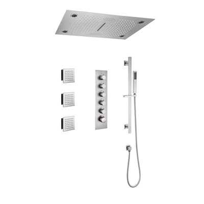 AquaRhapsody Thermostatic Complete Shower System with Rough-in Valve