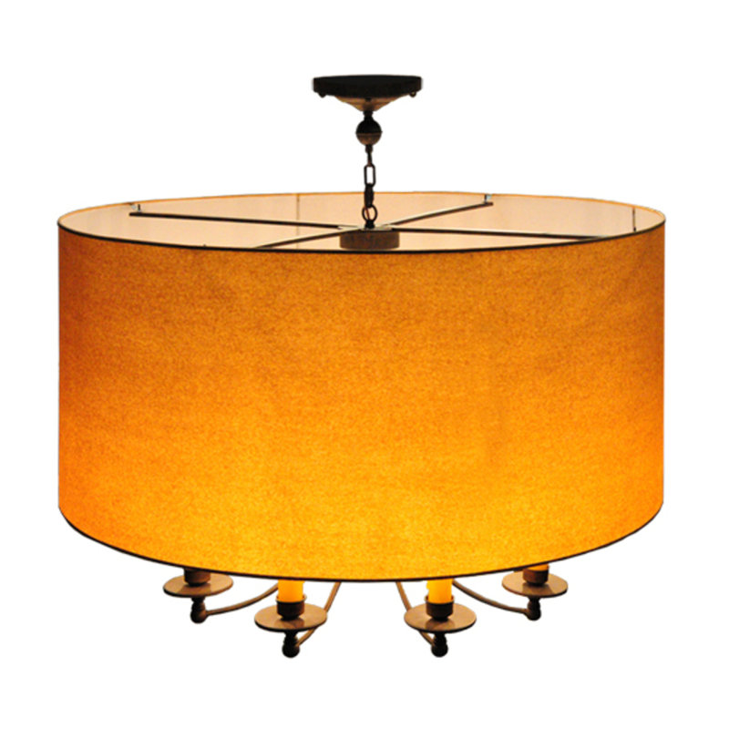 Abishanth 8 - Light Dimmable Drum Chandelier
