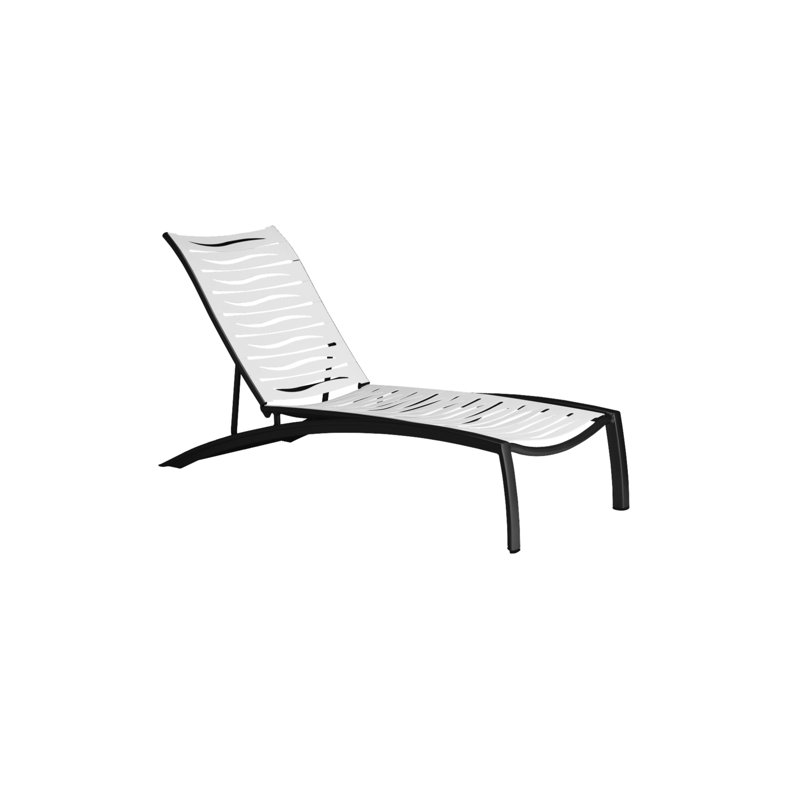 Chaise longue inclinable South Beach EZ Span ™, Obsidienne, Vinyle parchemin