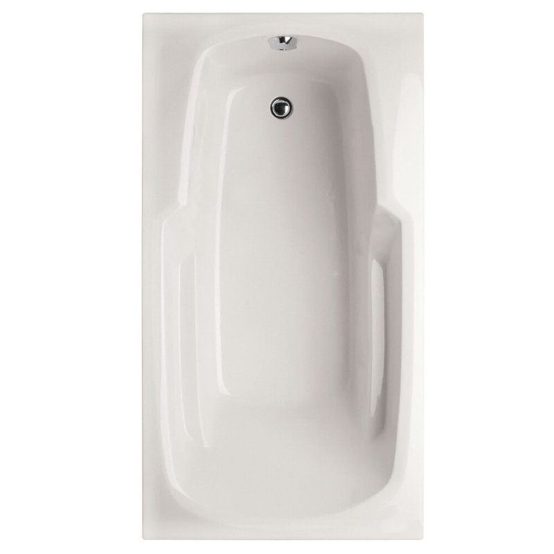 Solo 54'' L Soaking Bathtub, White, White