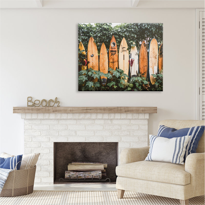 Stupell Industries, planches de surf dans la nature, giclée par Krista Broadway, H 36 po x l 48 po x P 1,5 po