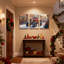 «Christmas Christmas Monster Truck Parade Snowy Street Scene», ensemble de 3 impressions d'art sur toile-1001708123