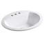 Lavabo encastré ovale en céramique avec trop-plein Bryant-10940793-19195626