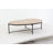 Cole And Grey Marble Living Room Beige Coffee Table With Black Metal Support
