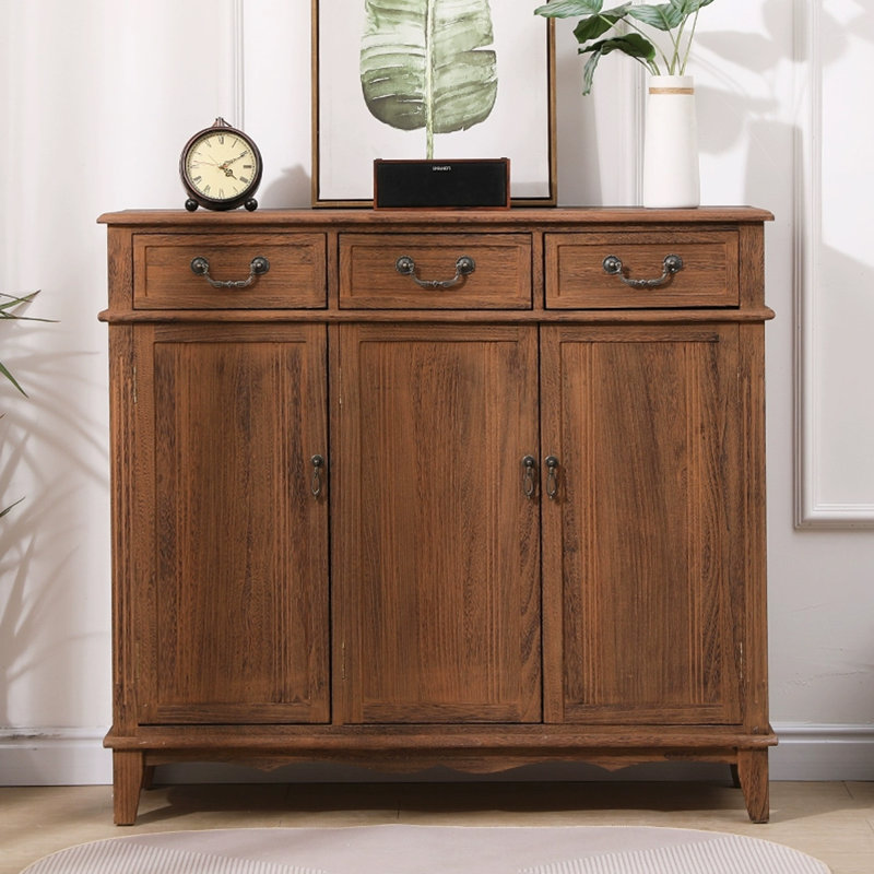 Coffee Solid Wood Shoe Storage Bench, Coffee