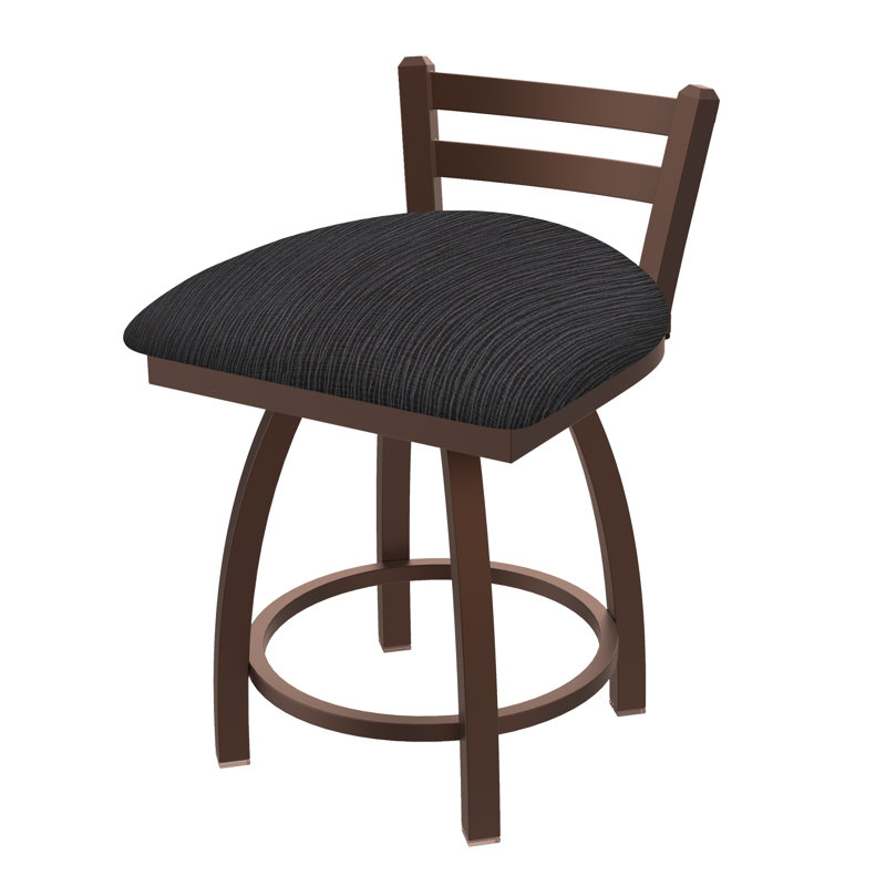 Tabouret de coiffeuse Jackie, Tissu-graphique ancre, Bronze