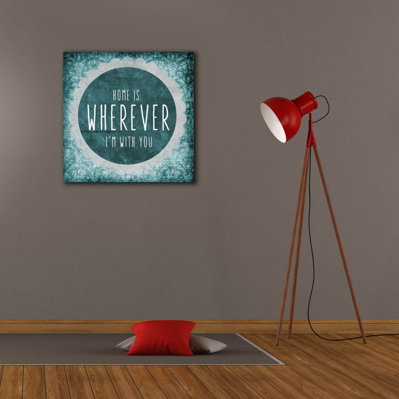 'Home Is' by Erin Clark Canvas Wall Art, 26" H x 26" W