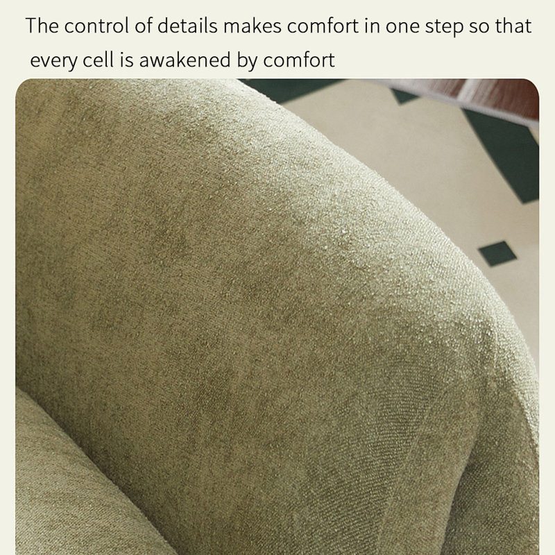 Fauteuil inclinable pivotant rembourré Smayan, Vert clair