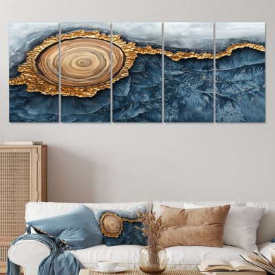 Hiver barrage rivière de glissade en bois et cristal V - Art mural arbre - Art mural traditionnel pour le salon