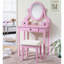Ensemble coiffeuse et tabouret de maquillage Landisburg-488950439