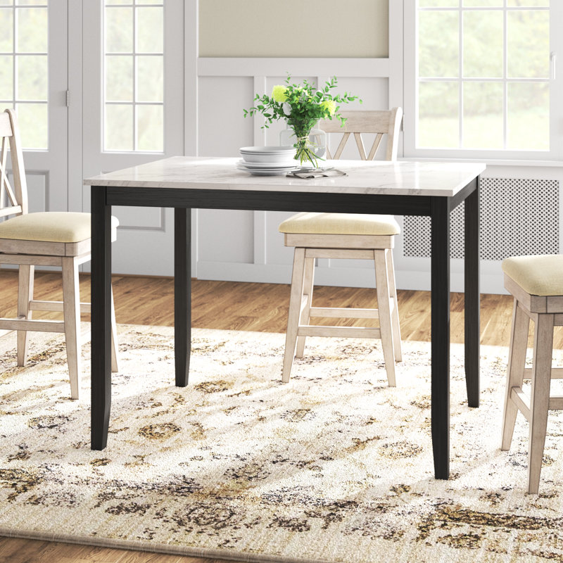 Aleycia Solid Wood Base Dining Table