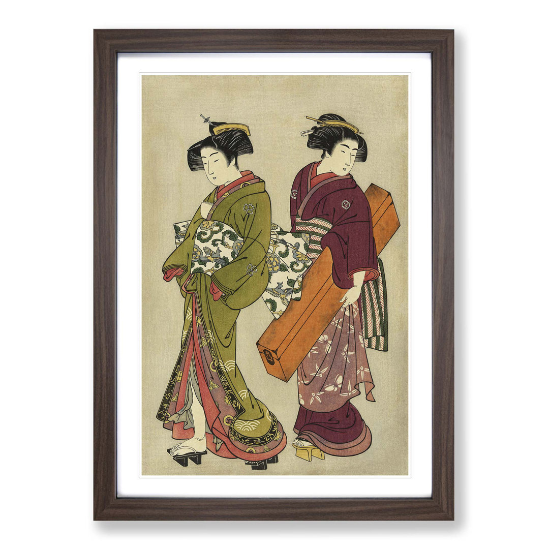 Geisha Japanese Oriental Art - Framed Print