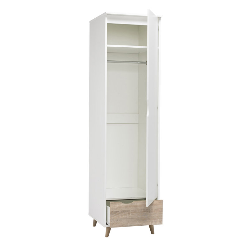 Canaday 1 Door Manufactured Wood Wardrobe