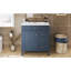 Meuble-lavabo de 30 po avec lavabo supérieur, meuble-lavabo moderne avec 2 tiroirs et tiroir escamotable, meuble-lavabo simple-1094908344