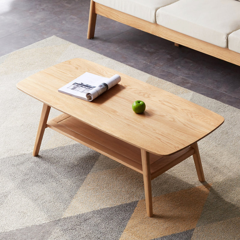 Assiette en bois avec plateau de rangement, Chêne, H 17,34 po x L 39,39 po x l 19,67 po