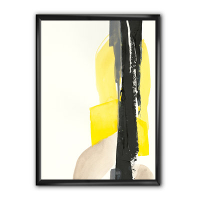 « glam noir et jaune iii »-impression sur toile