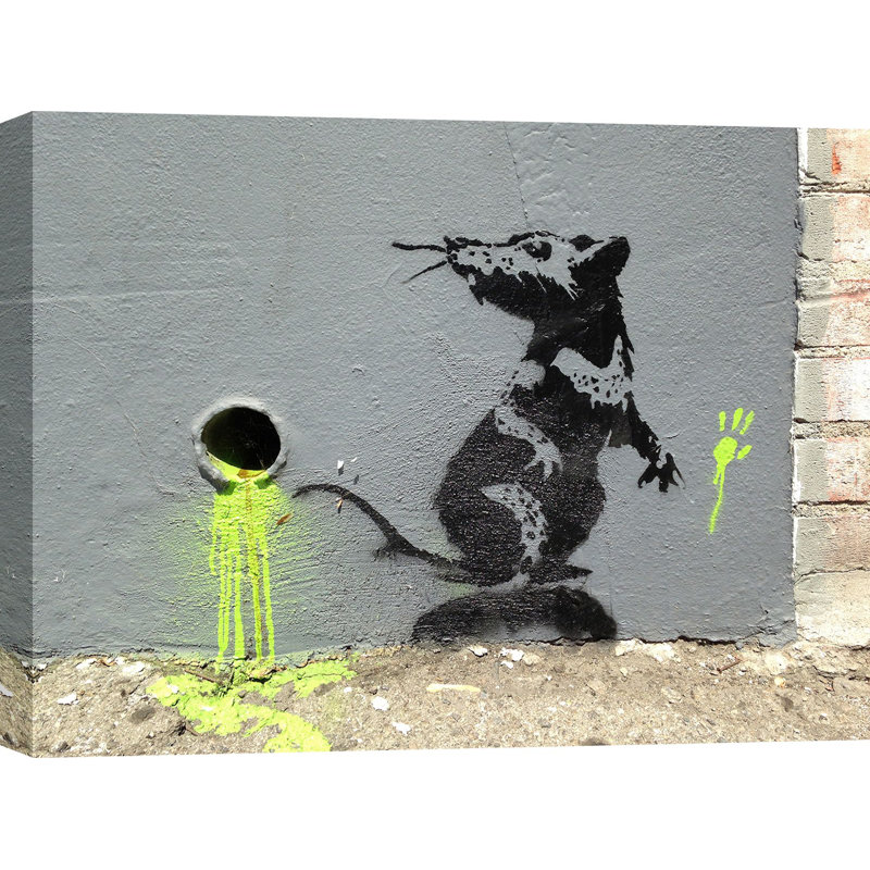 3BY6467 Orange Drive, Los Angeles by Anonymous (attributed To Banksy) - Wrapped Canvas Painting, 70cm H x 100cm W x 4cm D