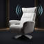 Fauteuil inclinable électrique pivotant de 320 degrés en cuir italien Eclipse-676204633
