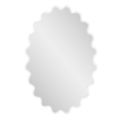 Modern Wavy Framed Oval Wall Mirror