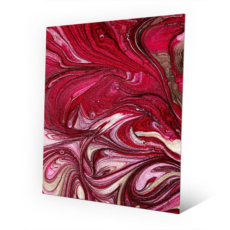 Click Wall Art Hot Pink Magma On Metal Print | Wayfair