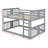 Full Over Full Bunk Bed With Ladder - Sturdy Wood Frame & Safety Guardrails-1585901679