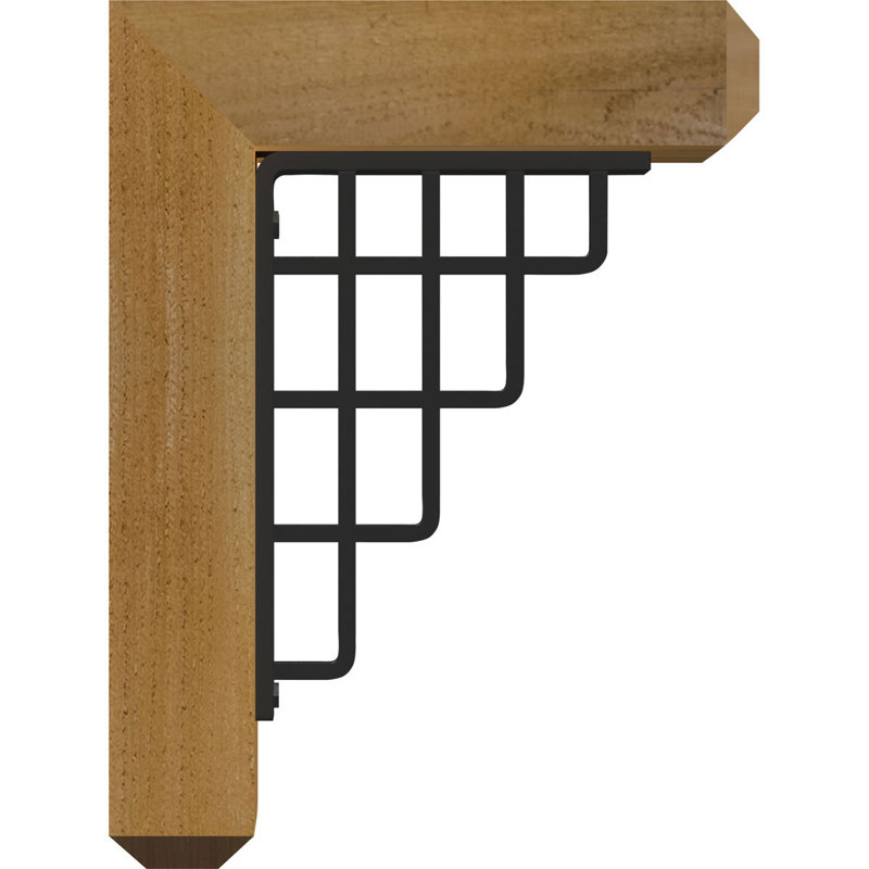 Support simple Ironcrest de 4 po Diane, H 16 po x P 13 1/2 po, Cèdre rouge de l'Ouest l 3 1/2 po x T 4 po (lisse