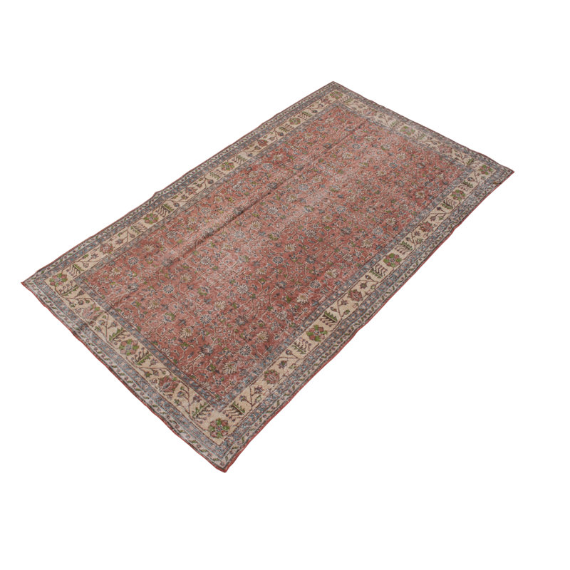 Tapis corail foncé Melis 5 pi 10 po x 10 pi 2 po Anatolian