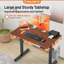 IMGadgets Bureau de travail électrique à hauteur ajustable 55 x 24 pouces 2024, 5ème génération, moteur silencieux, siège ergonomique, bureau à domicile avec boutons à mémoire de hauteur, présentoir, 2 supports (Bourbon)-112608351