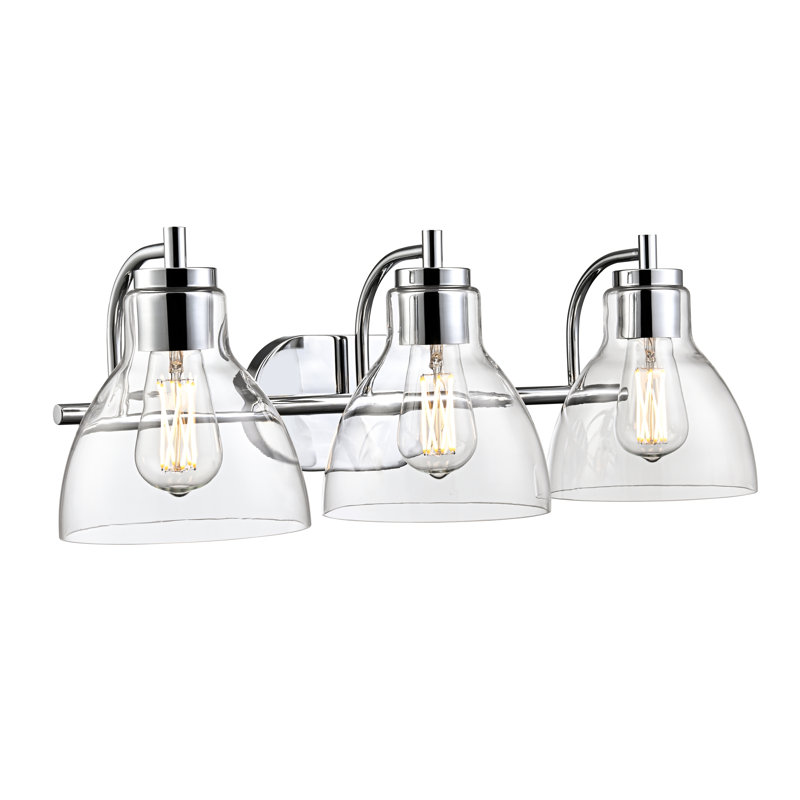 Meuble-lavabo à 2 lumières 17,5 po Knightsdale - Chrome, 17,5 po de largeur, Deux lumières, Chrome chrome