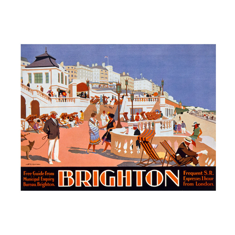 Henry Henry Gawthorn, voyage à Brighton, art sur toile, H 18 po x l 24 po