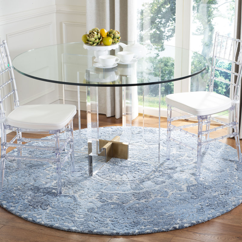 Husted Hand Tufted Performance Oriental Rug, Round 6'