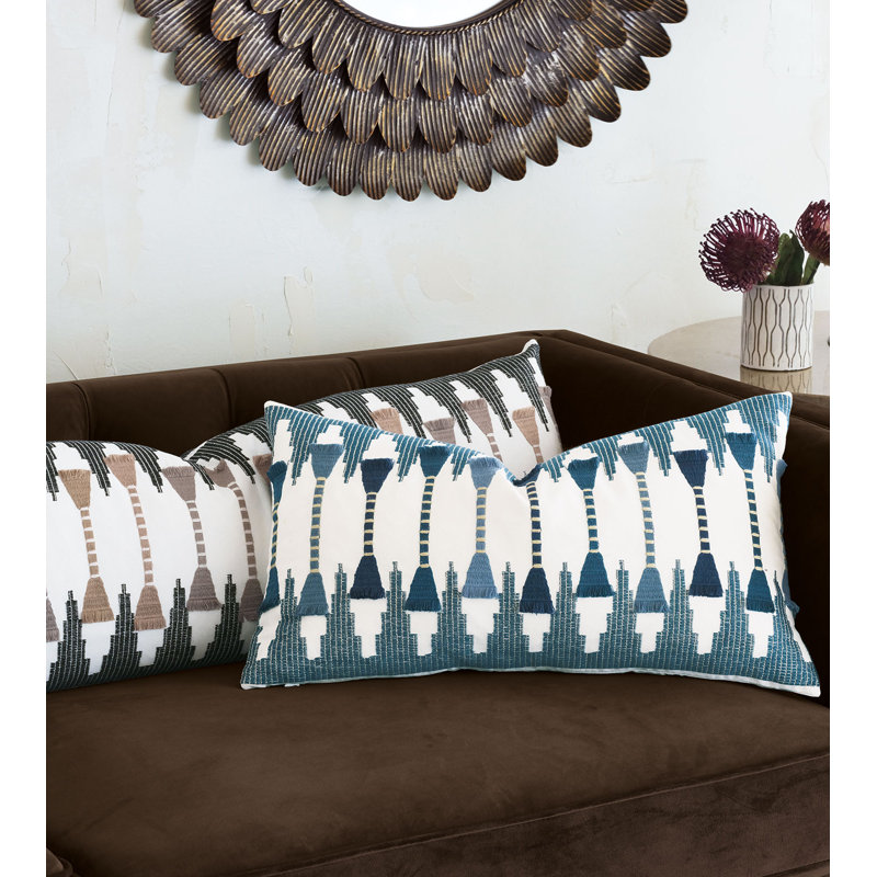 Boutique Lumbar Pillow Cover & Insert, 13"H x 36"W, Amani Taupe