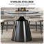 Luxury Modern Microlite Round Dining Table Set-104042620-125120985