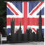 Ensemble de rideau de douche union jack + crochets-44325956