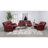 Elodie Red Upholstered Glider Recliner Chair-547364118