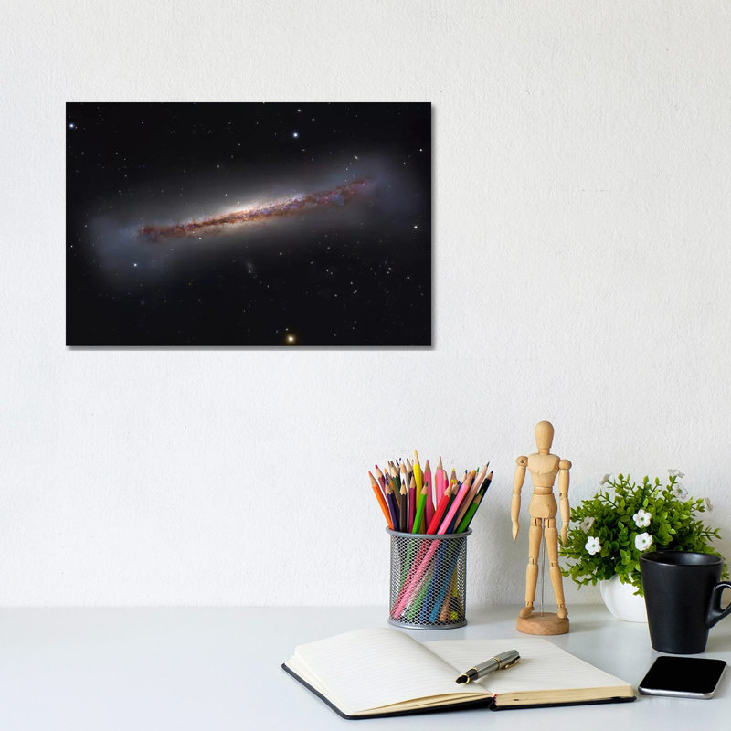 Spiral Galaxy In Leo Constellation (NGC 3628) by Robert Gendler - Wrapped Canvas Print, 20.32 cm H x 30.48 cm W