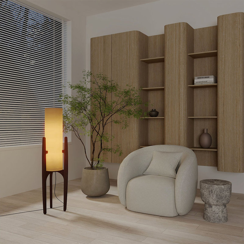 Zen Floor Lamp, Dark Brown