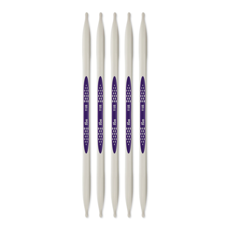 Prym Ergonomics 8" Double Point Knitting Needles, US 11 (8mm), 5 Count