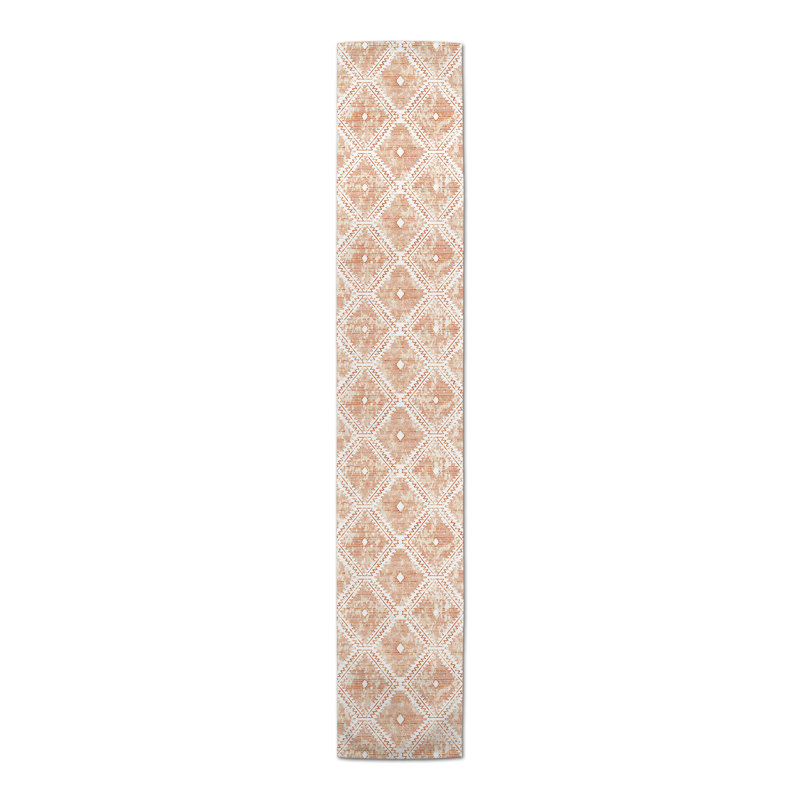 Karmele Rectangle Ikat Polyester Table Runner, 90" x 16"