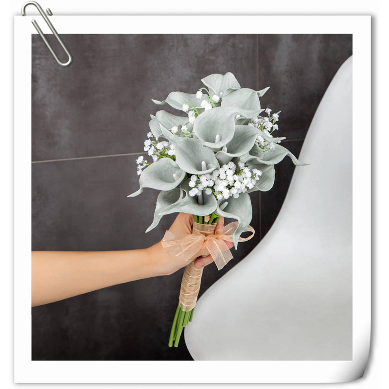 Arrangement Lillies, Gris, H 13,58 po x l 2,3 po x P 3 po