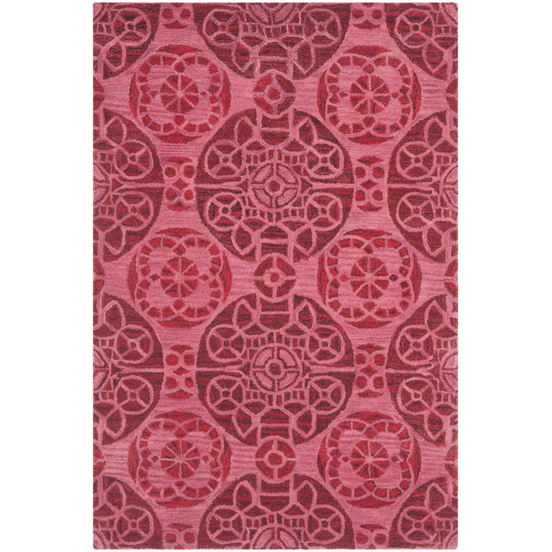 Mclean Geometric Wool Hand Woven Area Rug, Rectangle 122 x 183 cm