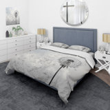 Minimalims Dandelion Natures Fragility II - Floral Duvet Cover Set