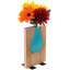 Vase en verre et bois - Vase à fleurs rustique-6984365