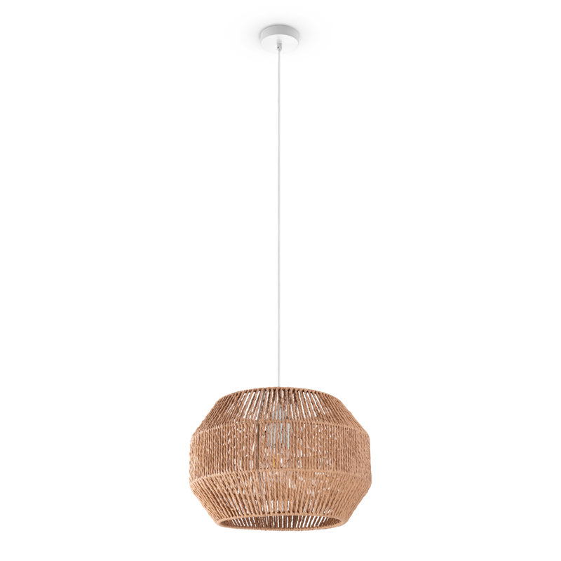 Lantern Pendant Light 1-light Prunedale, Natural, White