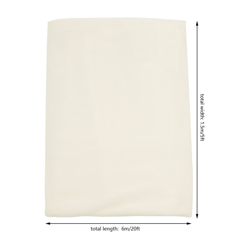 Rideau de mariage en toile de fond drapée (ensemble de 6), Beige, H 0,1 po x l 240 po x P 60 po