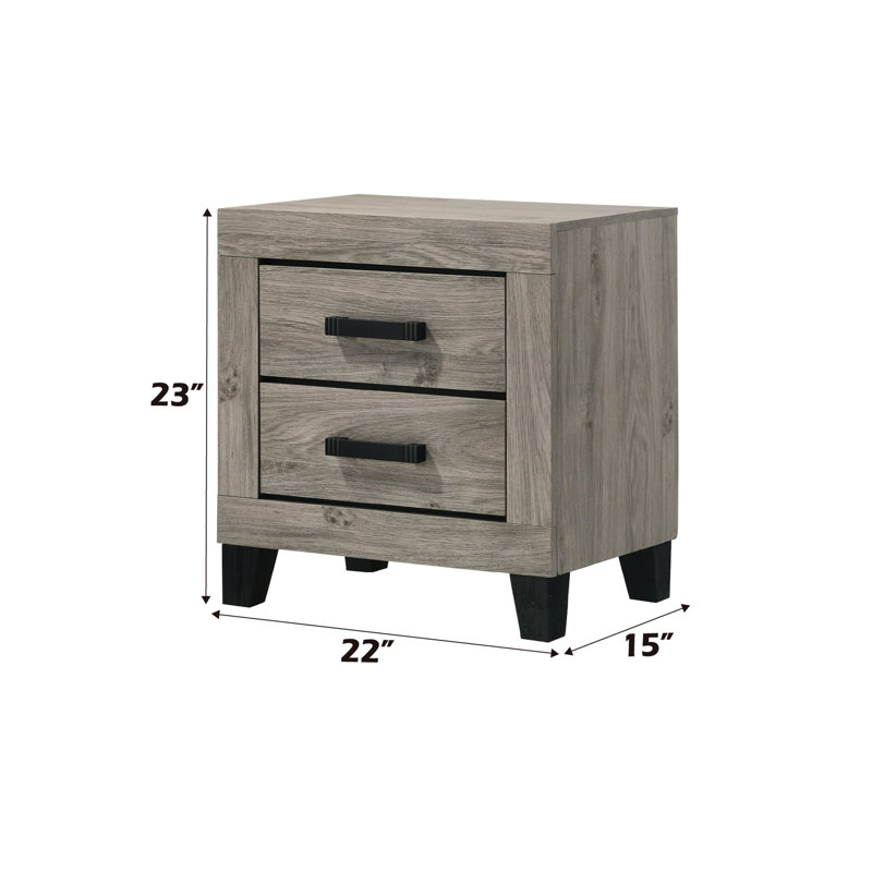 Gray Nightstand With Functional Drawers - 4" Floor , Convenient Storage Stylish For Bedroom Decoration 31.15 Lb Weight, Compact Size