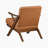 Granby 26.5" Mid-Century Modern Accent Chair - Easy-Care Faux Leather Upholstery, Durable Solid Rubberwood Frame-54229800-51441074