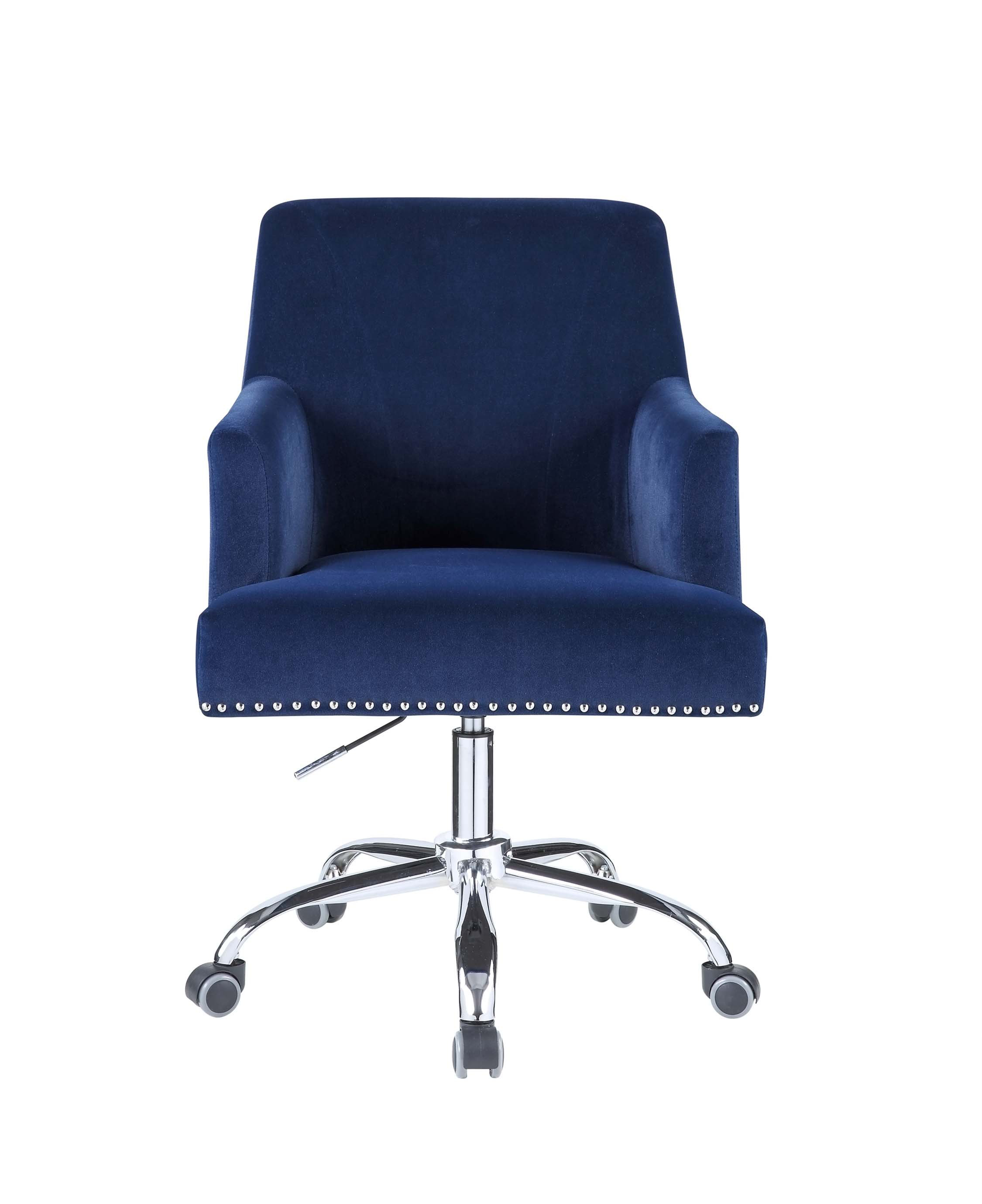 Everly Quinn Office Chair with Frame, Velvet Upholstered, Arms Included ...