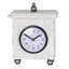 Horloge de table analogique à quartz en bois massif Paulownia