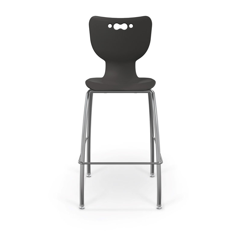 Tabouret de classe à 4 pieds Hierarchie, Noir, noir, noir, noir, H 45,75 po x l 20,5 po x P 22 po